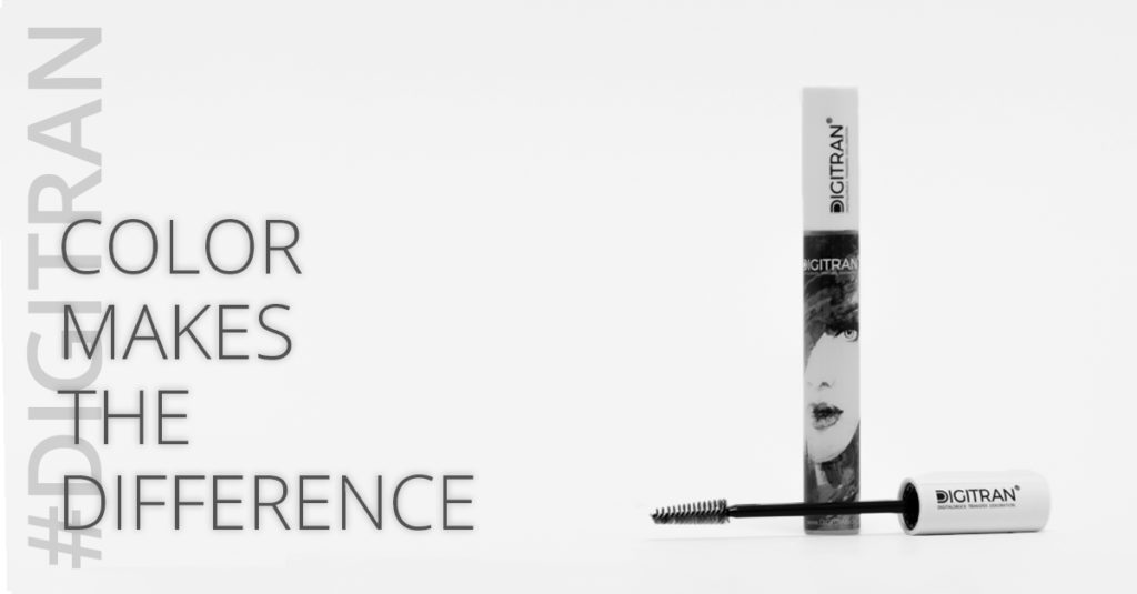 CMTD – Mascara Flasche bedruckt mit digitalem Heißtransfer